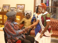 AMBUSA CEO and 2022 Winners pay a courtesy call of former President Kufour